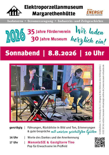 Wir laden herzlich ein! 35 Jahre Förderverein - 30 Jahre Museum am 08.08.2026