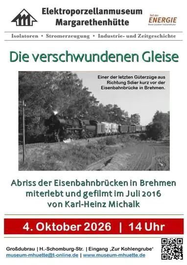 Vortrag zum Abriss der beiden Eisenbahnbrücken in Brehmen am 04.10.2026