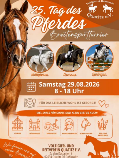 25. Tag des Pferdes am 29.08.2026