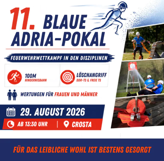 11. Blauer Adria - Pokal am 29.08.2026
