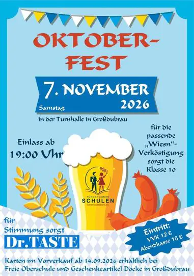 Oktoberfest am 07.11.2026